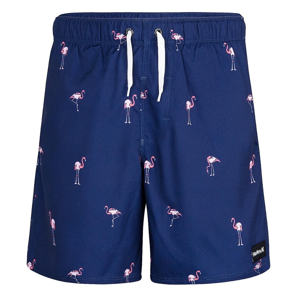 🦩 Hurley Boys’ “Pool Party” Flamingo Print Pull-On Swim Shorts 🦩